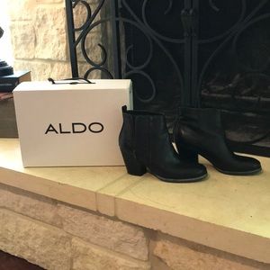 Women’s Aldo Black leather half boots